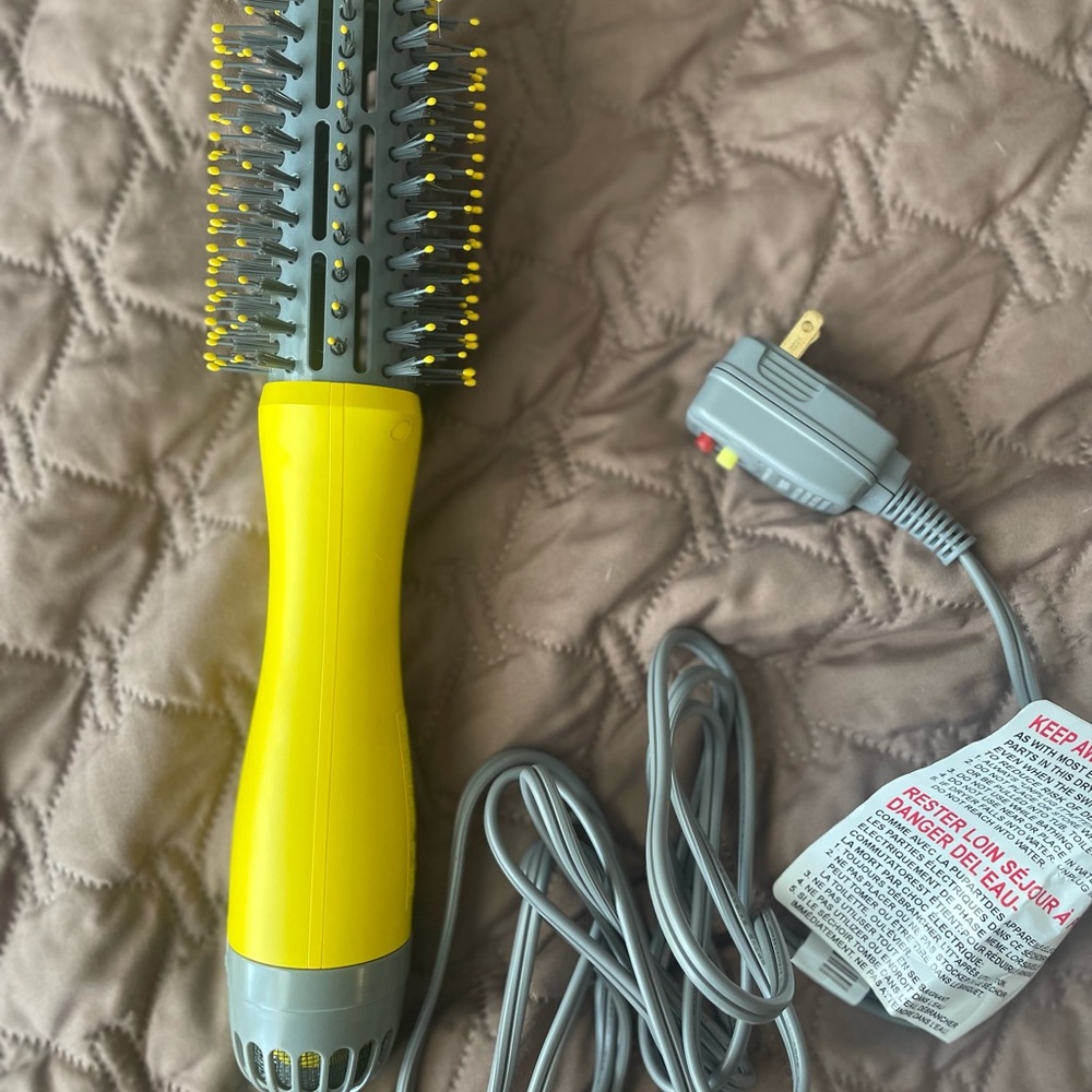 Drybar Yellow and Gray Electric Hot Air Round Brush Styler